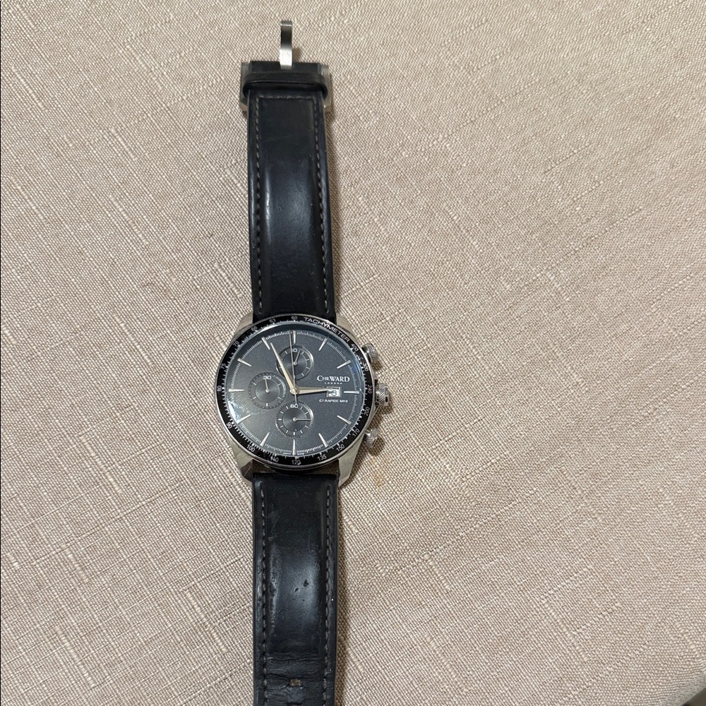 Classic Black Chronograph Watch